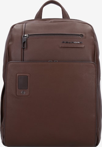 Piquadro Backpack 'Akron' in Brown: front