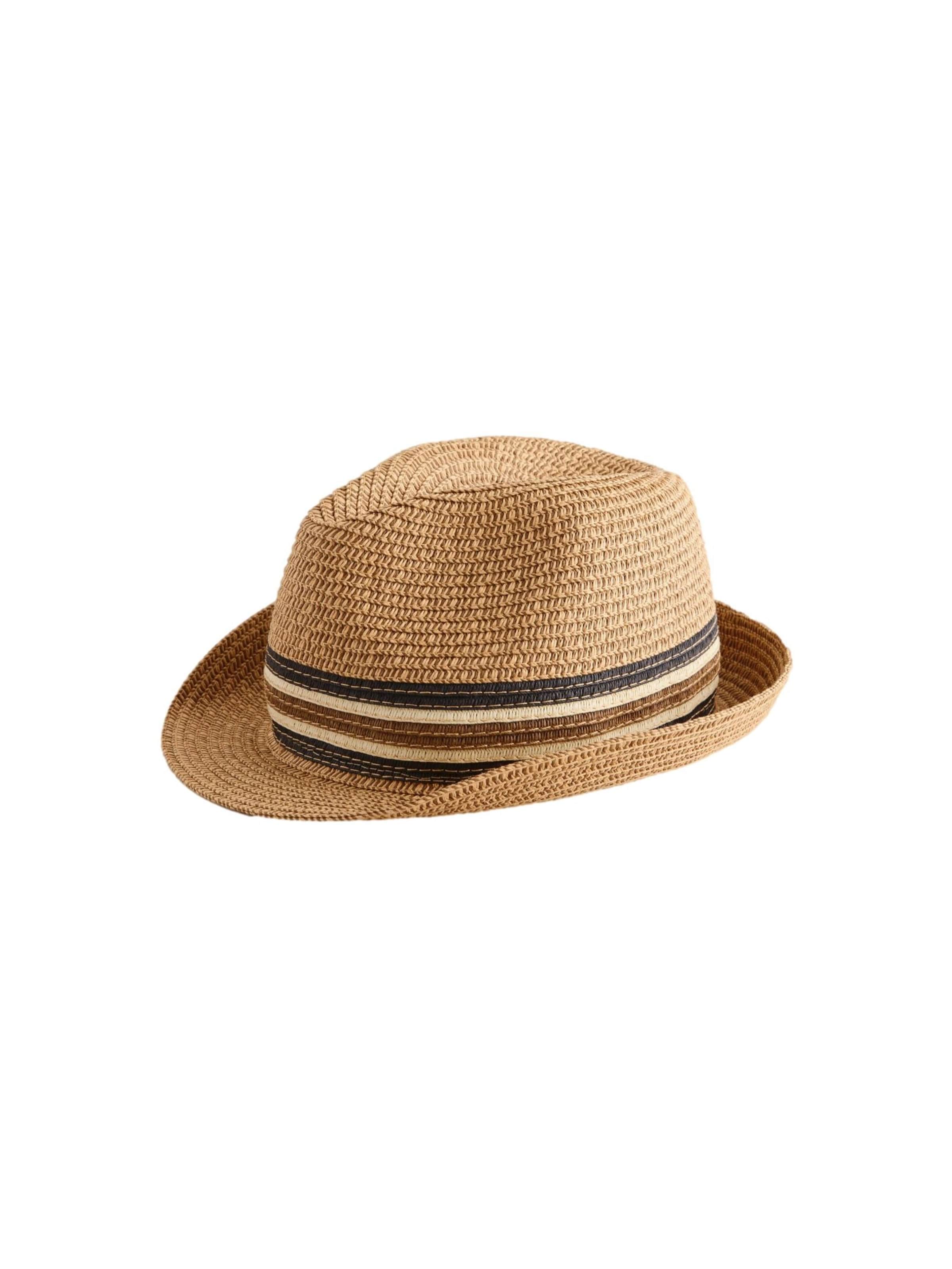Next Hoed 'Fedora' in Beige: voorkant
