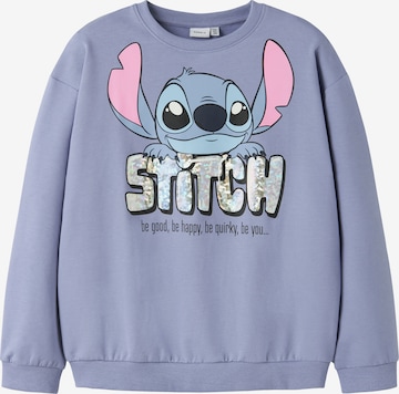 NAME IT Sweatshirt 'NKFFORDI STITCH' in Lila: Vorderseite