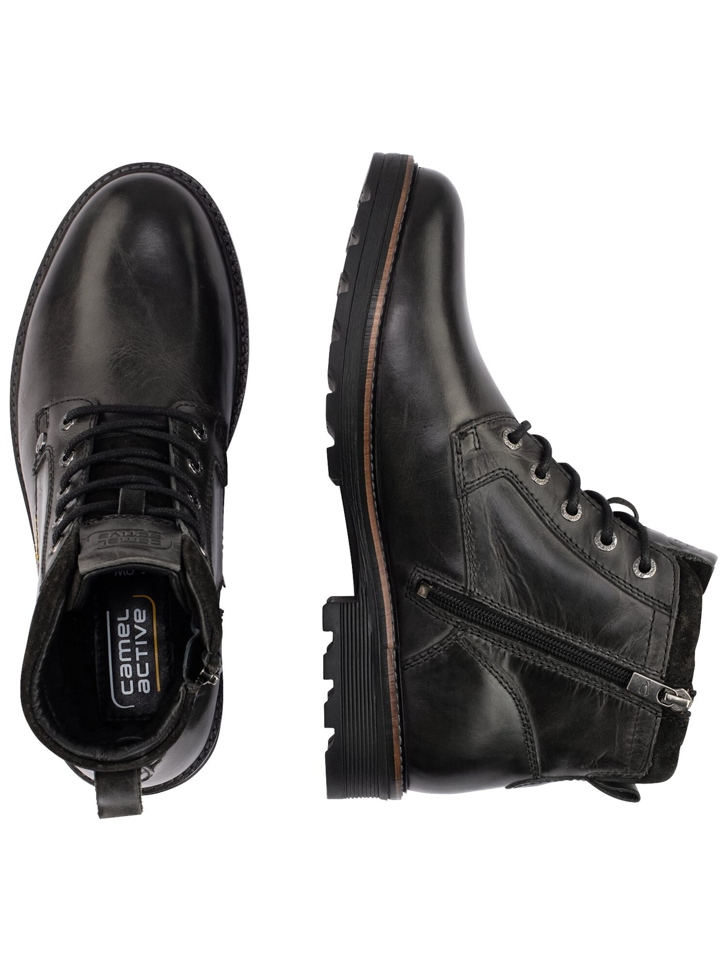 CAMEL ACTIVE Schnürboots in Schwarz