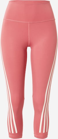 ADIDAS SPORTSWEAR Workout Pants 'Optime Train Icons' in Pink: front