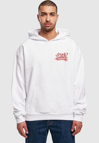 Merchcode Sweatshirt 'Ozzy Osbourne - Patient 9' in White: front