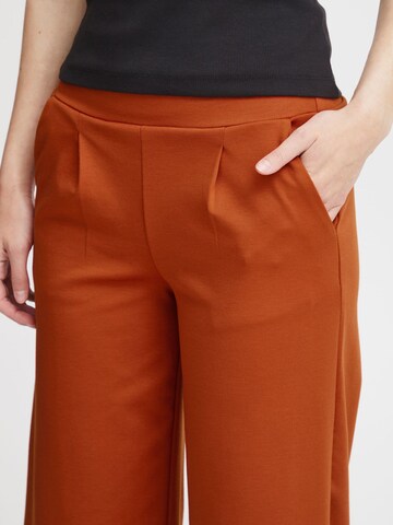 ICHI Wide leg Bandplooibroek 'KATE' in Rood