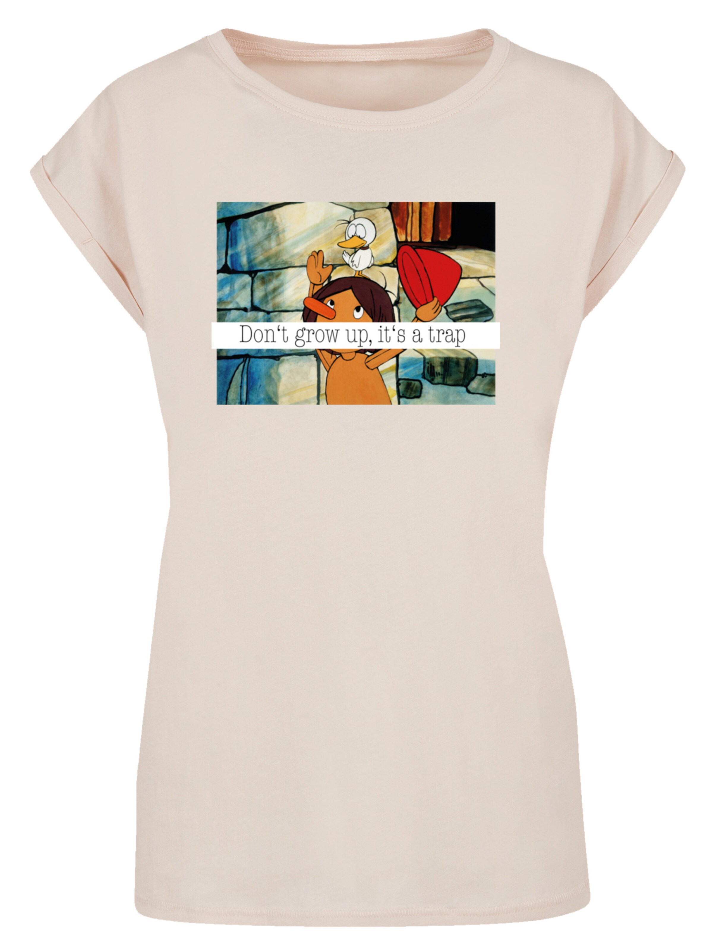 F4NT4STIC Shirt 'Heroes of Childhood Pinocchio' in Beige: front