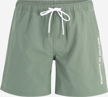 Marc O'Polo Badeshorts 'Essentials' i grøn: forside