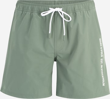 Shorts de bain 'Essentials' Marc O'Polo en vert : devant