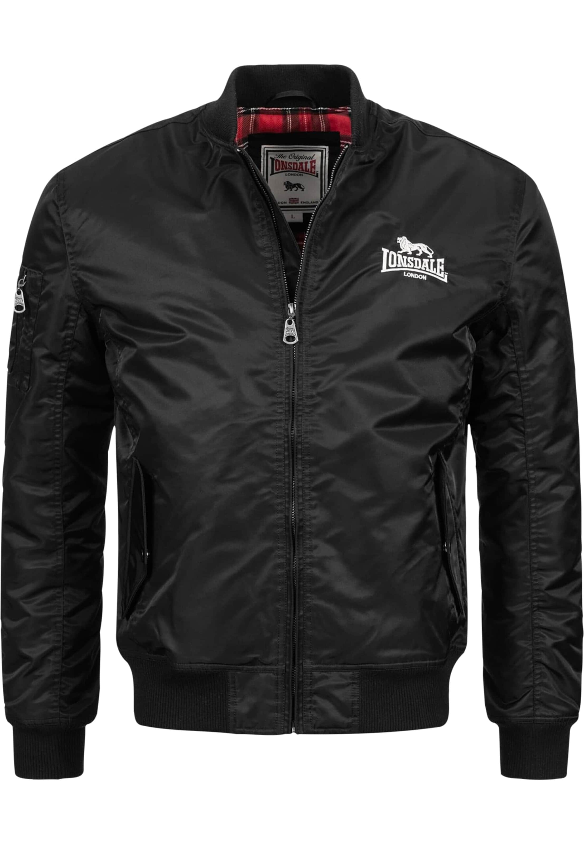 Giacca di mezza stagione 'Tern Hill' di LONSDALE in nero: frontale