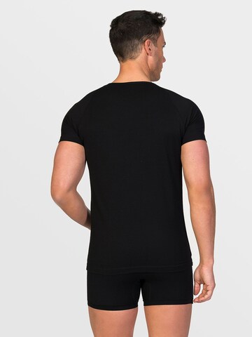 Maglietta intima 'Crew-neck T-shirt Egiptian cotton' di zd ZERO DEFECTS in nero
