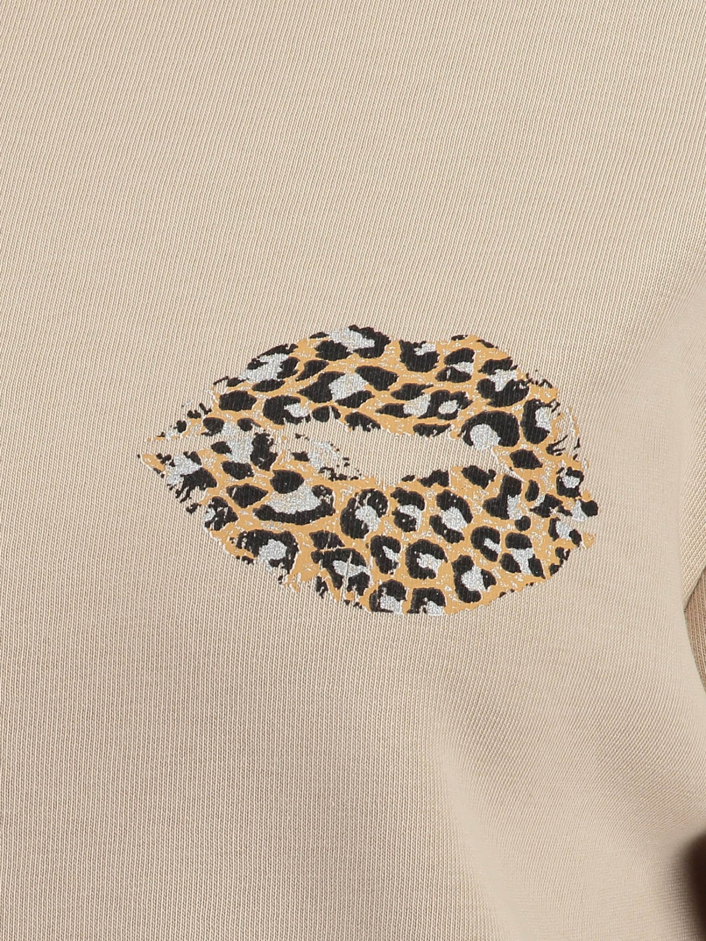 Key Largo Sweatshirt 'KISS' in Beige