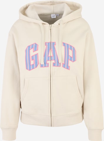 Gap Tall Sweatjakke 'HERITAGE' i beige: forside