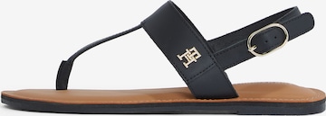 Flip-flops de la TOMMY HILFIGER pe negru: față