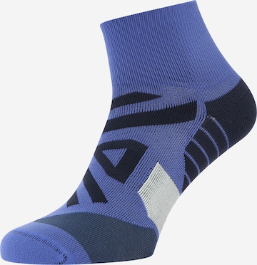 On Athletic Socks in Blue: front