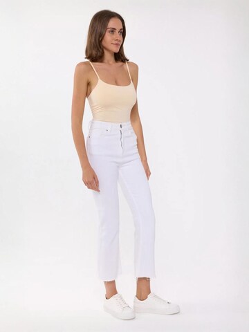 Hiccup Shirt Bodysuit in Beige