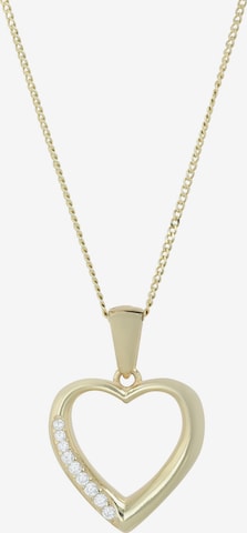 Akzent Pendant '"Dalia" aus 925 Sterlingsilber, rhodiniert, langlebig' in Gold: front