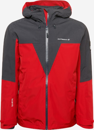 JACK WOLFSKIN Jacke 'DNA RHAPSODY' in graphit / rot, Produktansicht
