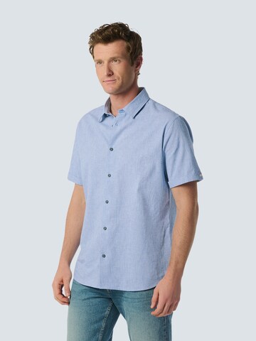 No Excess Regular Fit Hemd in Blau: Vorderseite