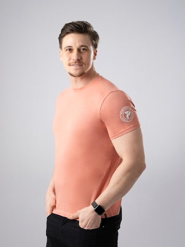 PANTONECLO Shirt 'Pantoneclo Men’s Crew Neck Short Sleeve T-Shirt' in Orange