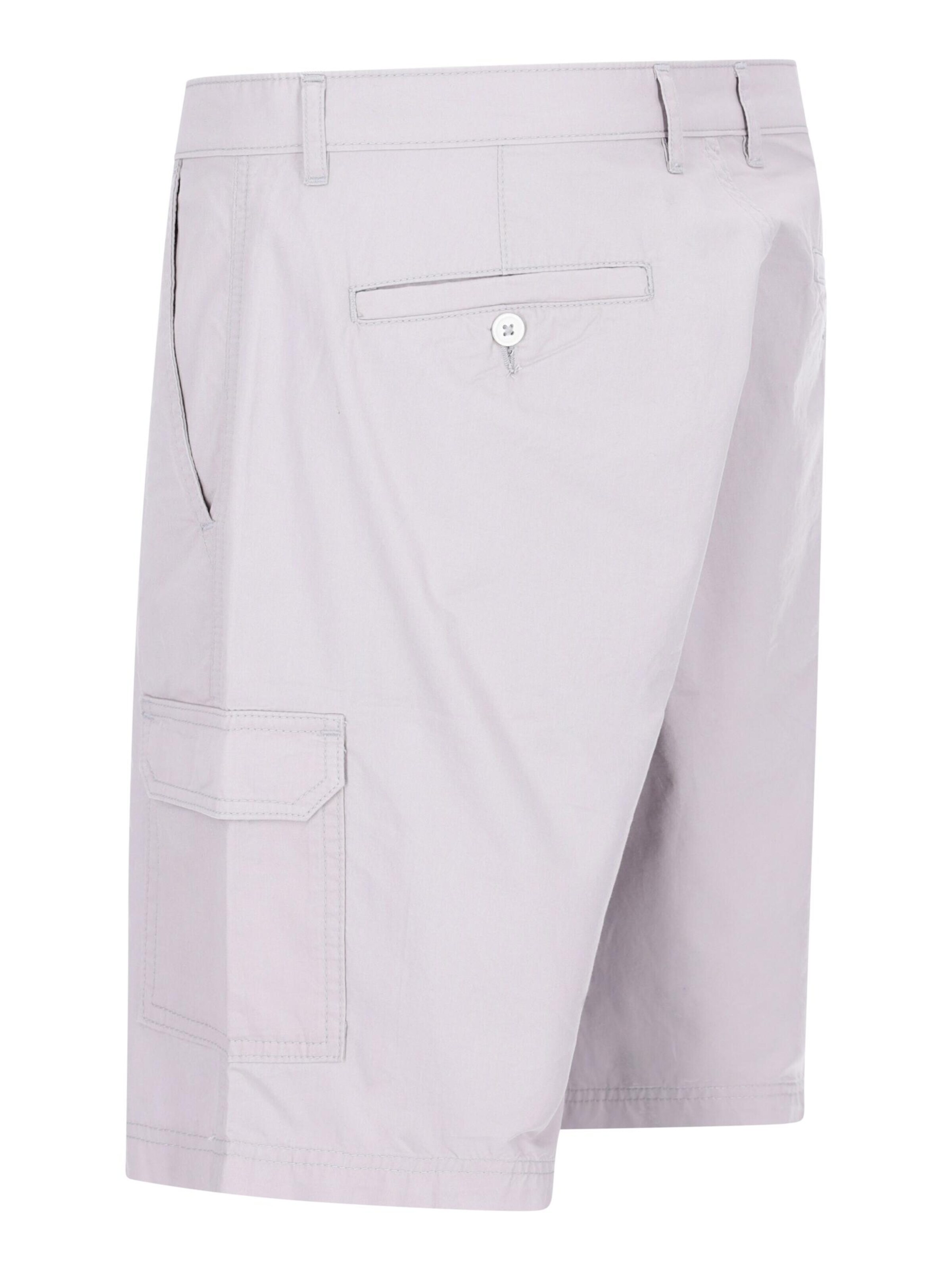 HAJO Regular Pants 'elastische Bermudashort mit Cargotaschen' in Silver