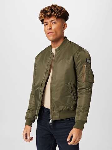 Giacca di mezza stagione 'Airforce' di Schott NYC in verde: frontale