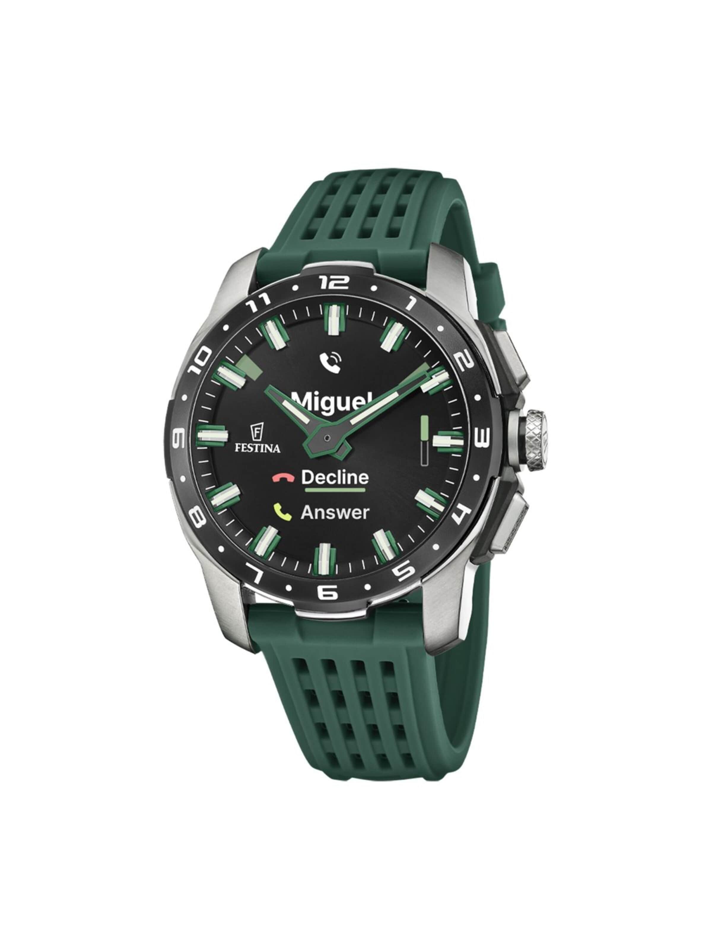 Montre digitale 'Smartwatch Connected' FESTINA en vert : devant