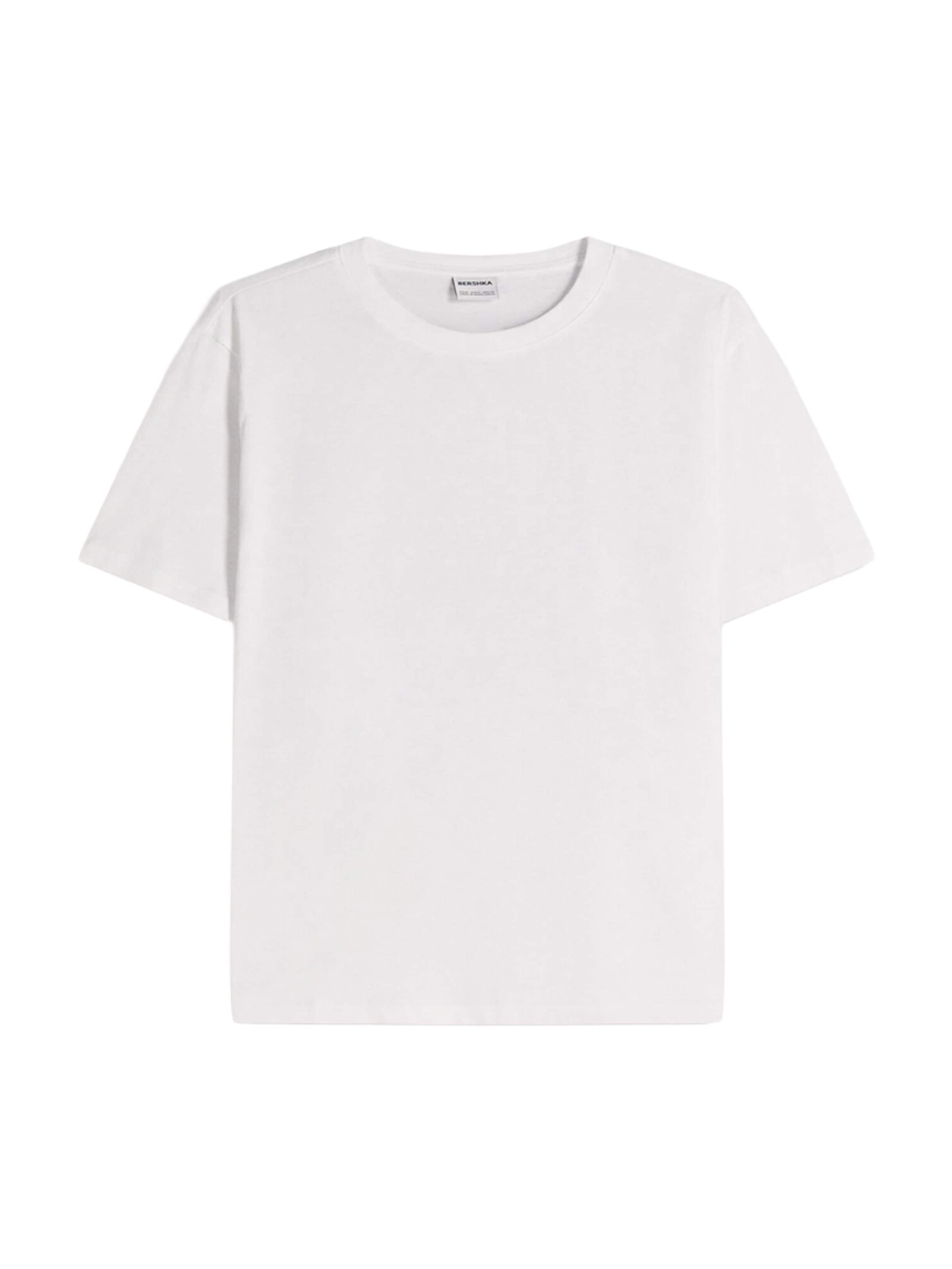 Bershka Tričko 'REGULAR' – bílá: přední strana