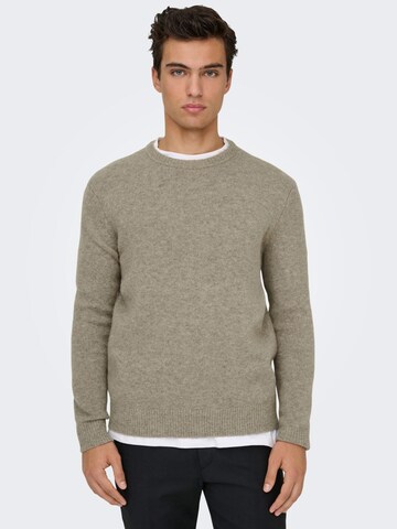 Pullover '22035025' di Only & Sons in beige: frontale