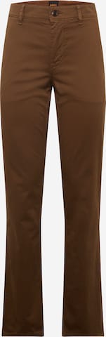 Slimfit Pantaloni eleganți de la BOSS Orange pe maro: față