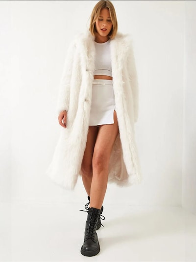 Bianco Lucci Between-Seasons Coat in M in White, Item view