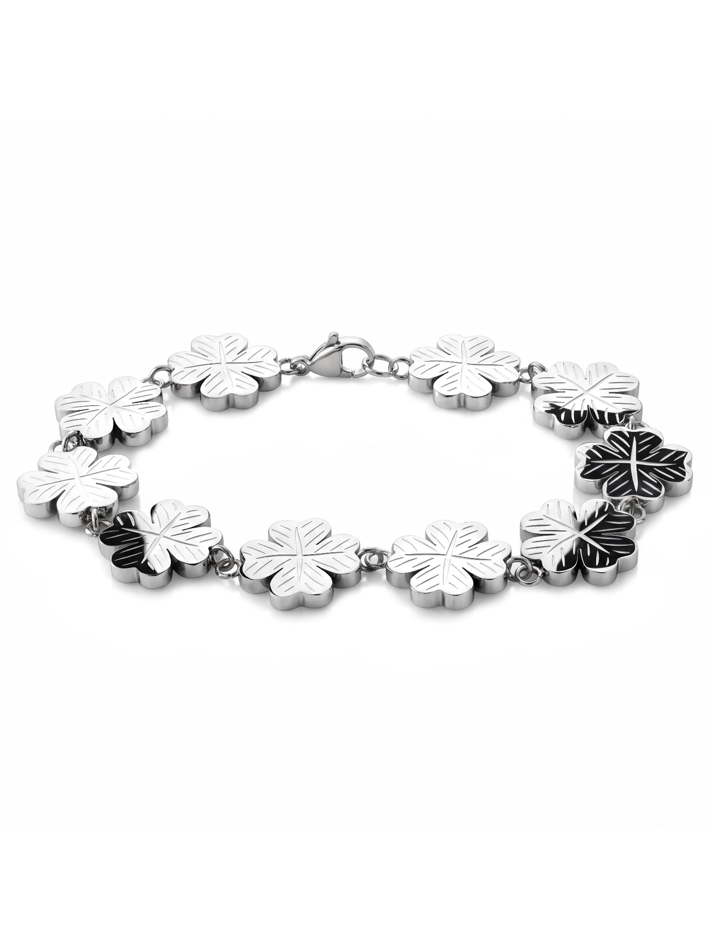 Seizmont Bracelet 'Clover' in Silver: front