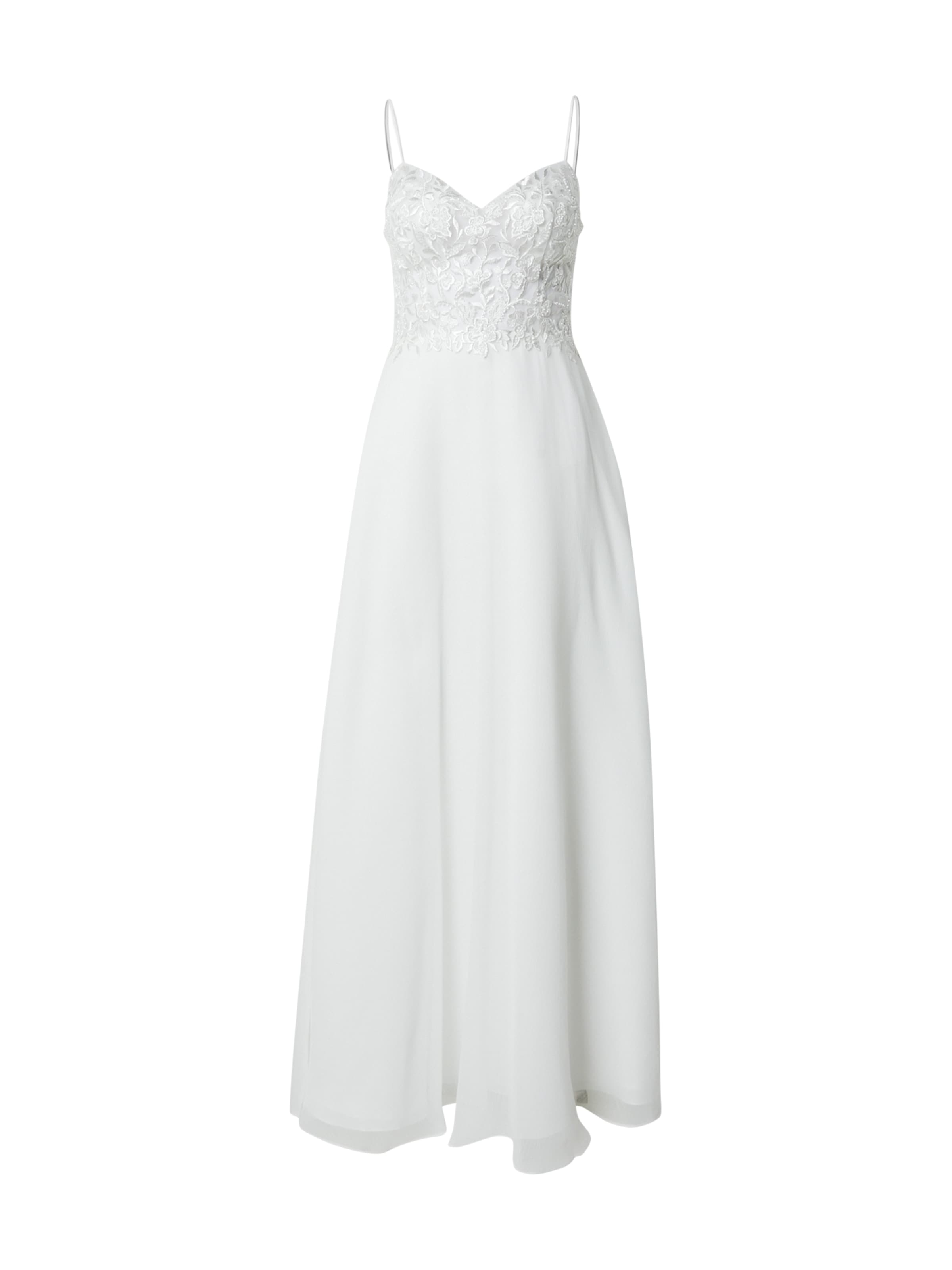 Robe de soirée Laona en blanc : devant