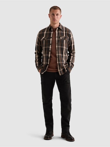 Regular fit Camicia 'Shirt with lumberjack check pattern and herringbone texture' di PME Legend in marrone