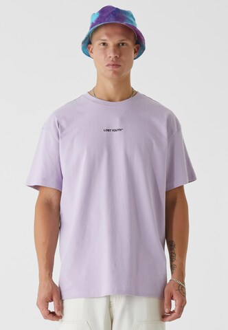 T-Shirt 'Chaos' Lost Youth en violet : devant