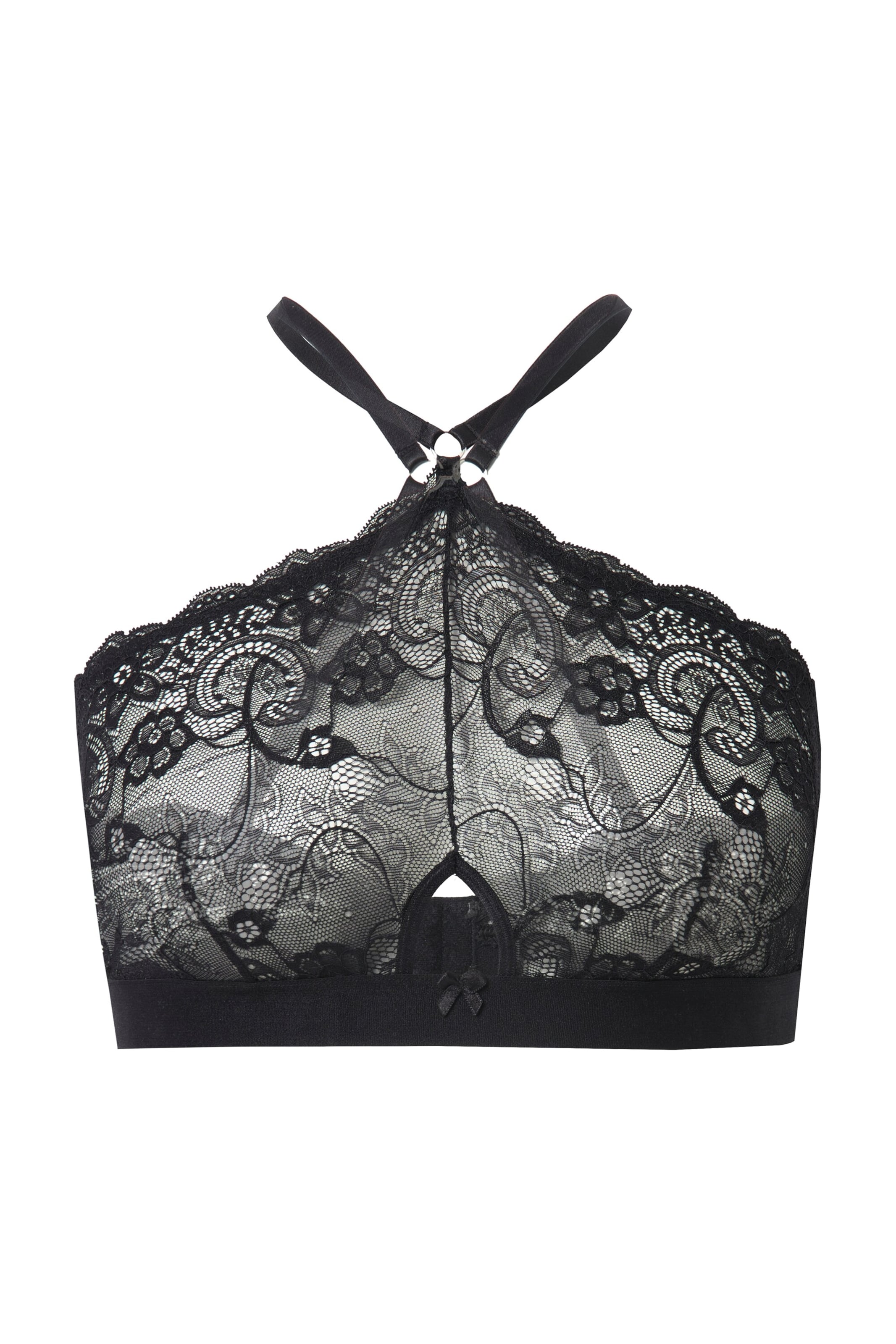 Col haut Soutien-gorge Ulla Popken en noir : devant