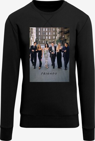 F4NT4STIC Sweatshirt 'Friends Champagne And Flowers' in Zwart: voorkant