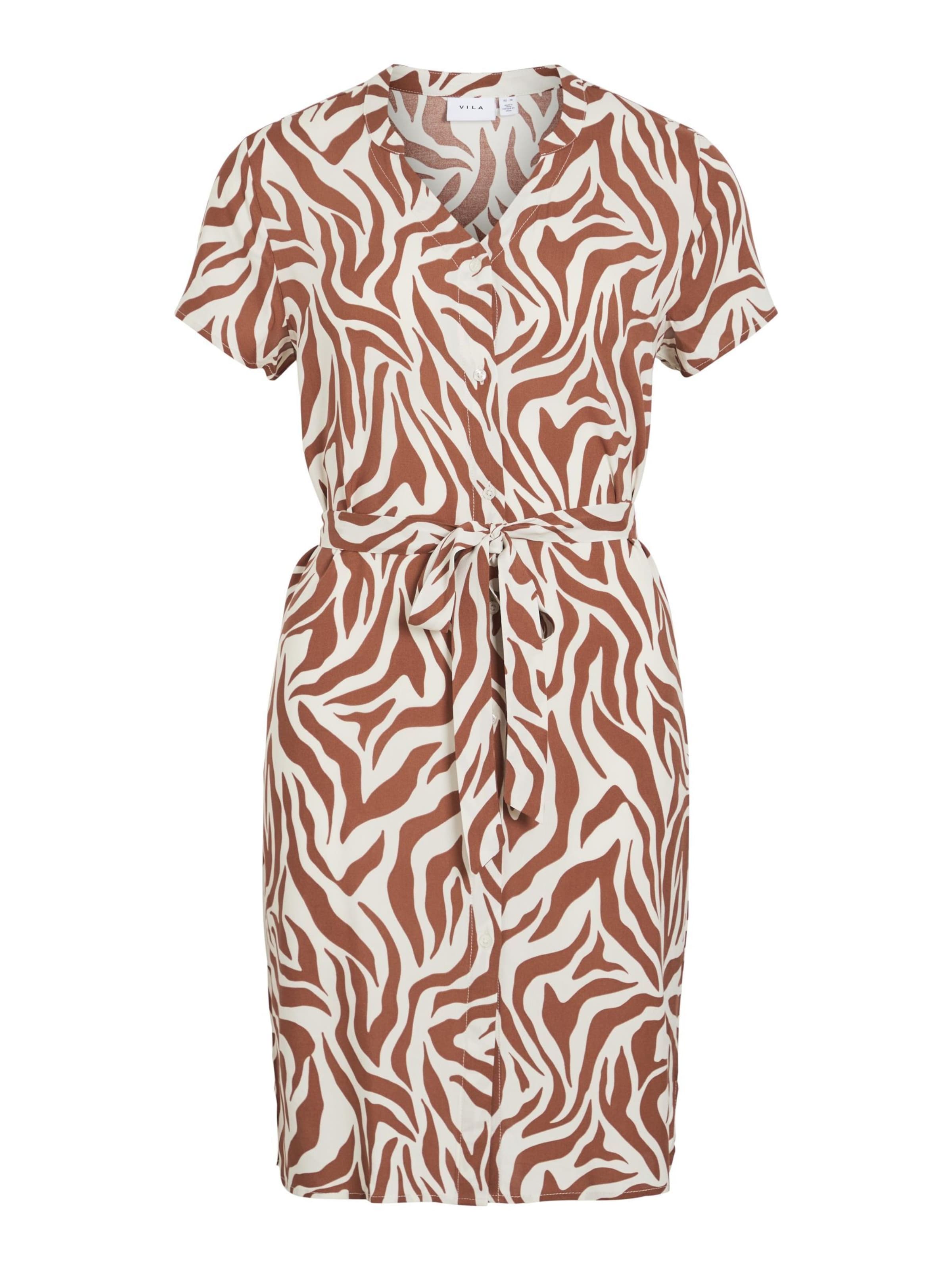 VILA Dress in Brown: front
