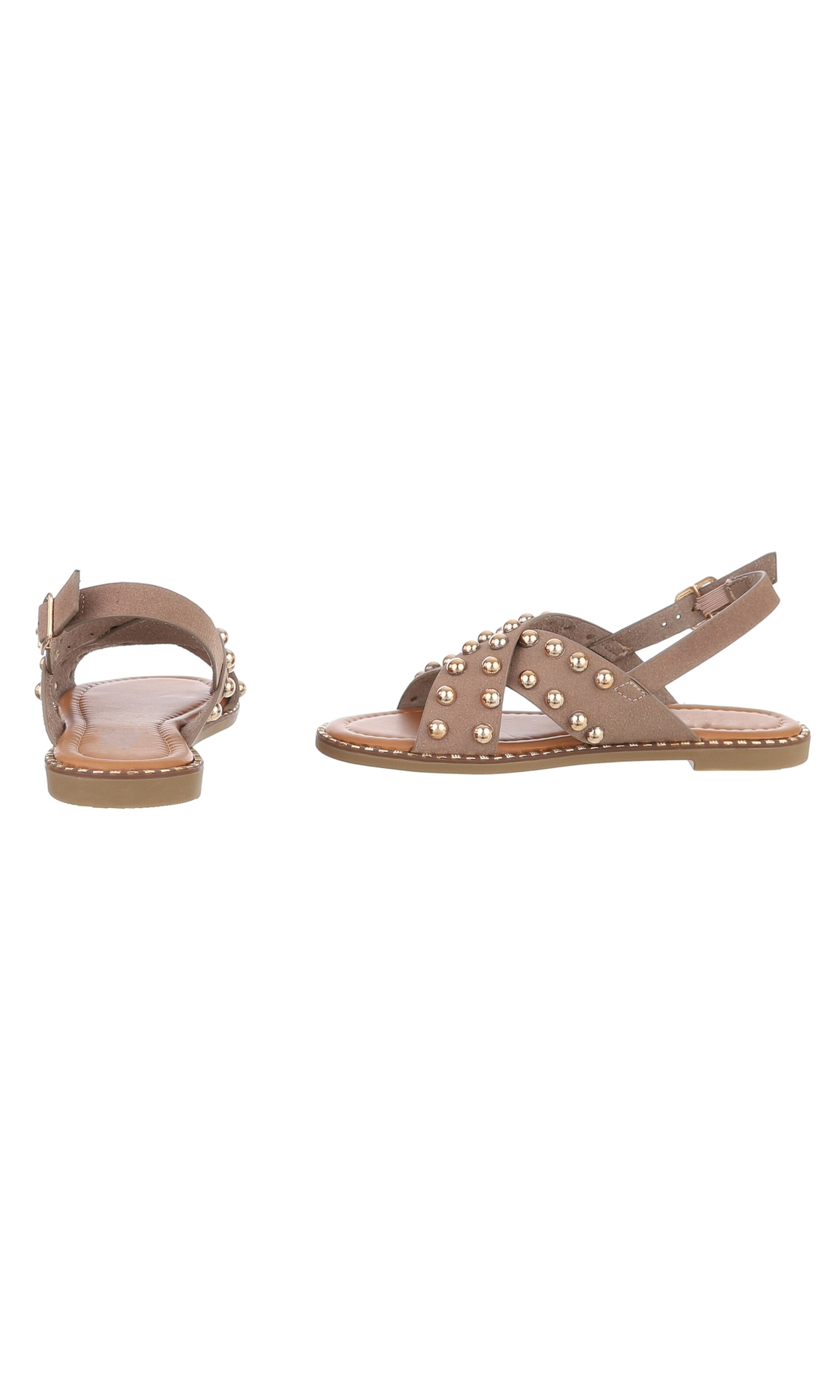 Ital-Design Strap Sandals in Brown