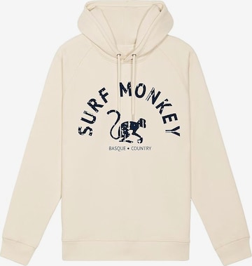 Surf Monkey - Sudadera en blanco: frente