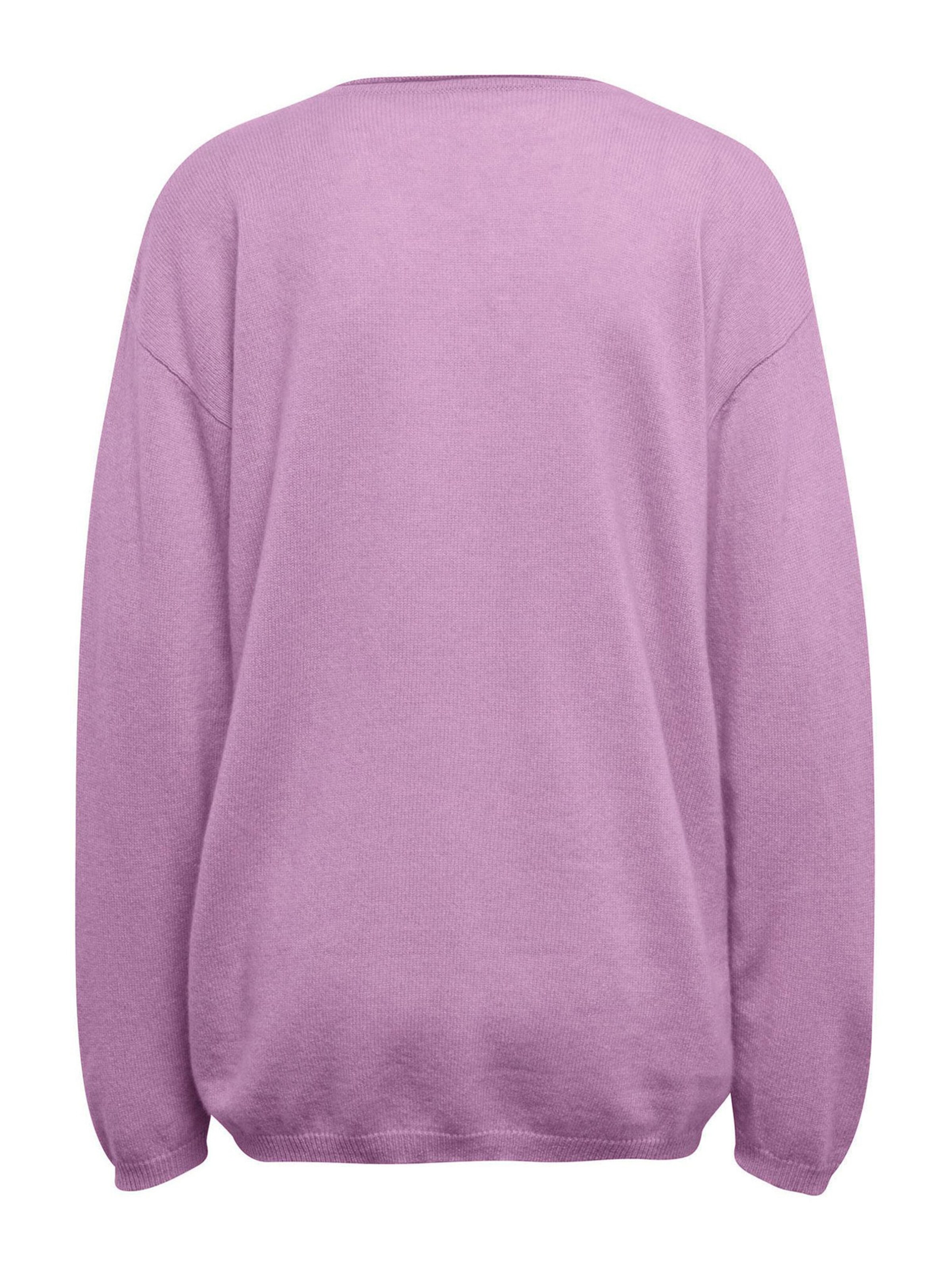 Goldner Pullover in Lila