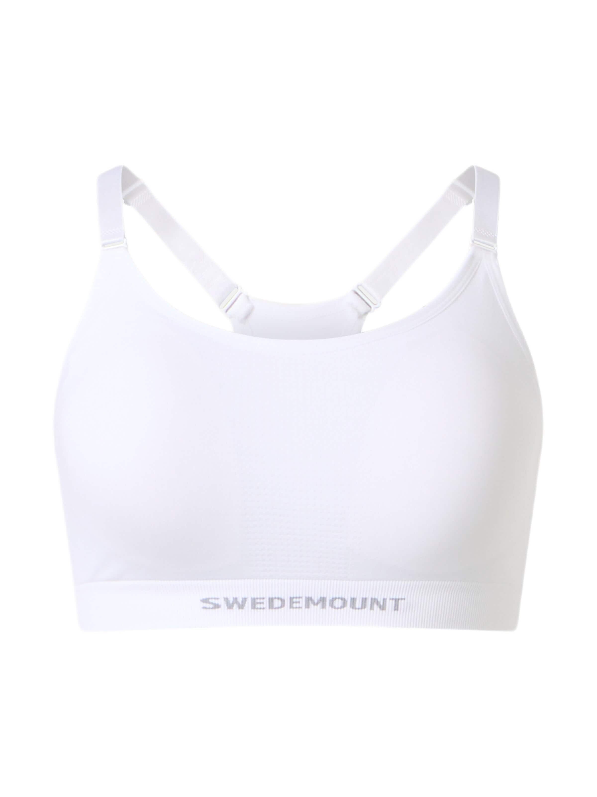 SWEDEMOUNT Sports-BH 'Core' i hvid: forside