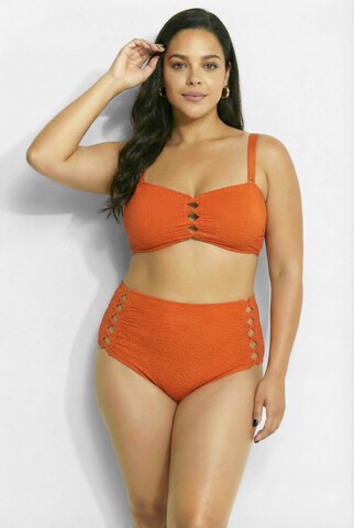 Ulla Popken Bustier Bikini in Orange