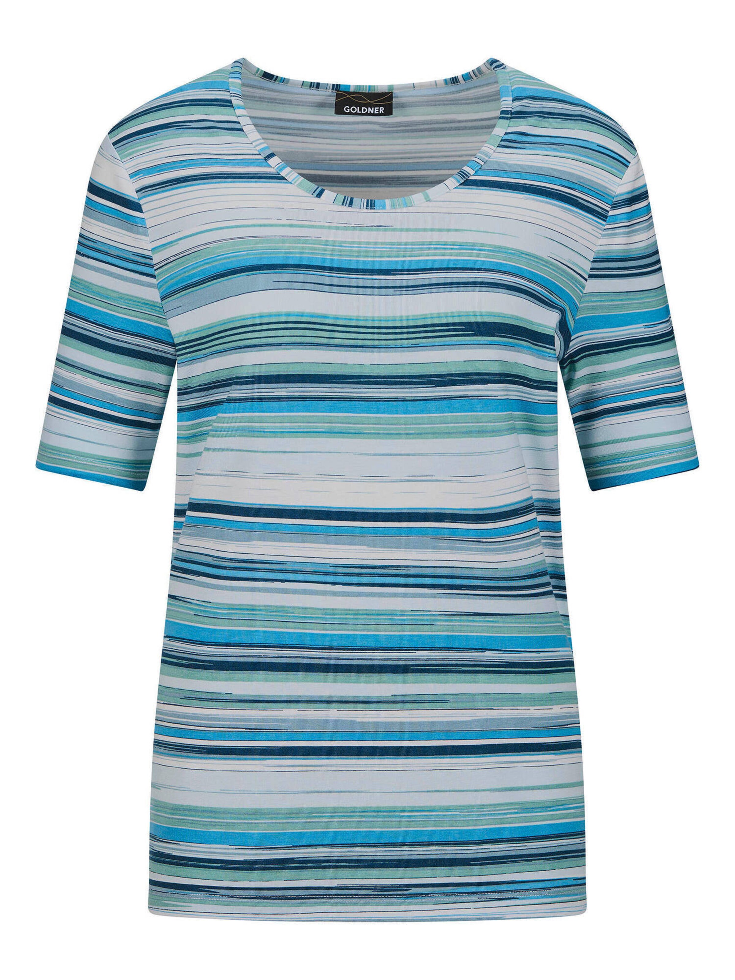 Goldner T-shirt en bleu chiné, Vue avec produit