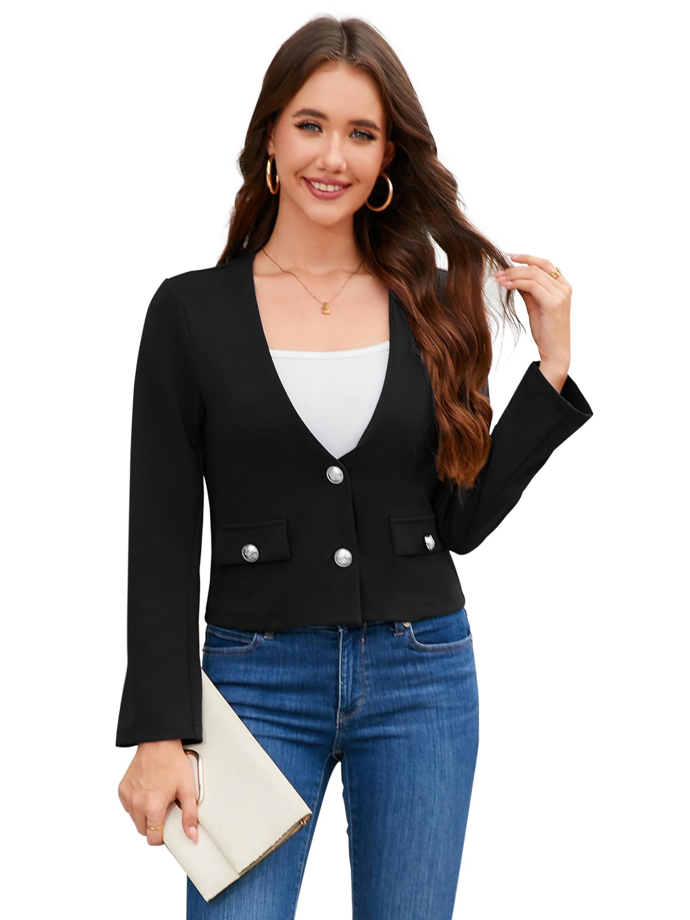 Yesfashion Blazer in Black: front