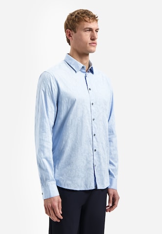No Excess Regular fit Button Up Shirt in Blue: front