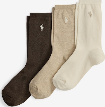 Chaussettes Polo Ralph Lauren en beige : devant