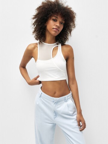 Pull&Bear Top in Weiß: Vorderseite