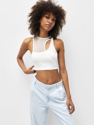 Haut Pull&Bear en blanc : devant