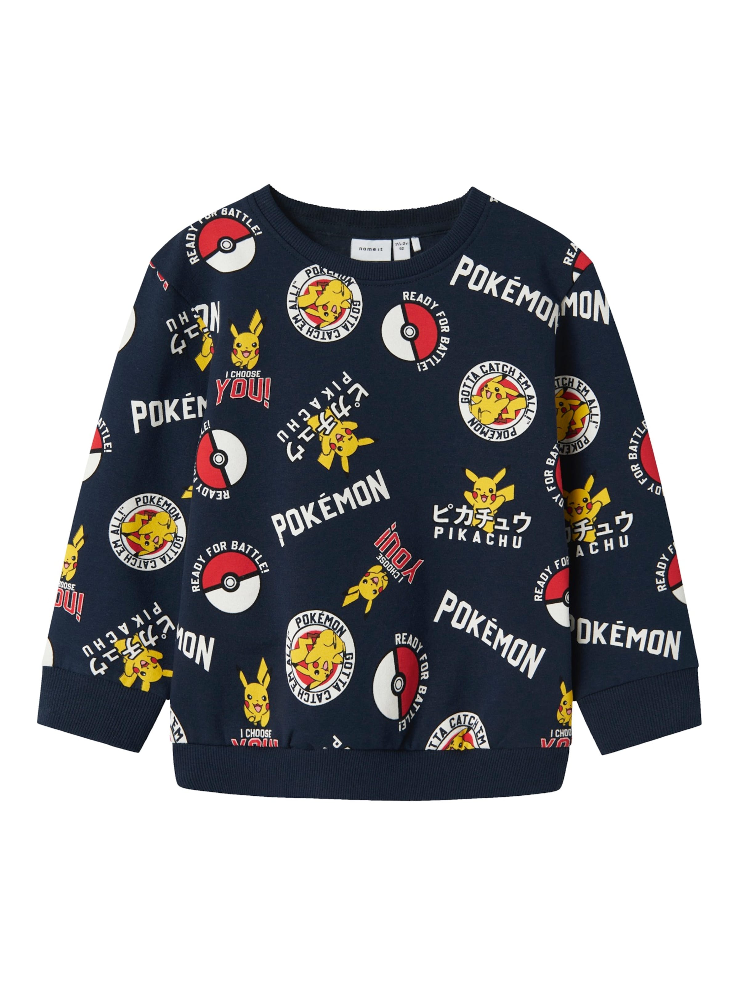 NAME IT Sweatshirt 'NMMSILO POKEMON' i blå: forside