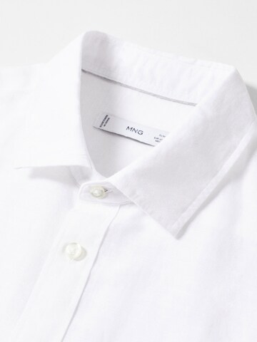 MANGO MAN Slim fit Button Up Shirt 'Ants' in White