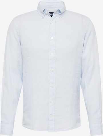 Hackett London Regular fit Overhemd in Blauw: voorkant