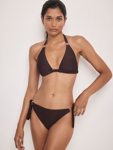 Mint Velvet Triangel Bikinitop in Bruin: voorkant
